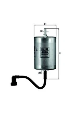 MAHLE Fuel Filter For PORSCHE Boxster Cayman 986 987 996 99611025301 - Image 1 of 3