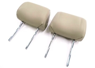 2010 AUDI Q7 (4L) FRONT LEFT & RIGHT SEAT HEADREST SET (BEIGE LEATHER) - Image 1 of 4