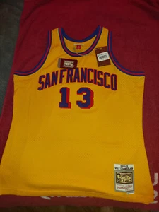 Golden State Warriors Jersey Wilt Chamberlain Mitchell & Ness 1962/63 Mens Large - Picture 1 of 10