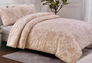 NICOLE MILLER PINK MATELASSE MEDALLION KING DUVET COVER W / SHAMS - Picture 1 of 1