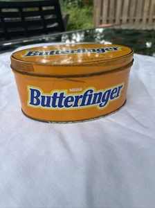 Vintage Nestle ~ BUTTERFINGER Collector Tin ~ Oval 5.5" x 3.5" x 2.5" Tall - Picture 1 of 9