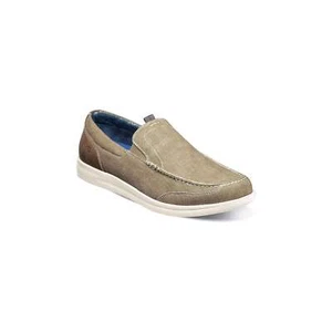 Nunn Bush Brewski Canvas Moc Toe Venetian Slip On Shoes Casual Stone 85028-275 - Picture 1 of 11