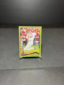 MIKE TROUT 2014 TOPPS GREEN BORDER BASEBALL CARD #1 LOS ANGELES ANGELS - Picture 1 of 7