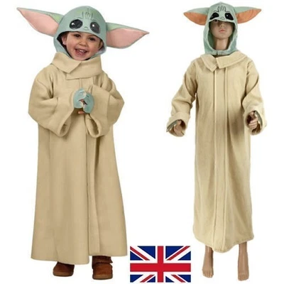Kids Baby Yoda Costume Star Wars Cosplay World Book Day Fancy Dress Pajama 2025