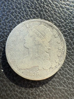 1836 Capped Bust Quarter 25c Coin Circulated - Image 1 of 4