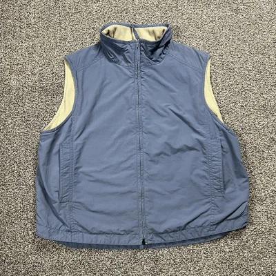 Cabelas Vest Womens L Blue Full Zip Fleece Lined Soft Shell Outdoor Sleeveless - Image 1 of 4