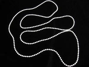 Rollokette mit durchgehender Schlaufe und Perlen - Endlosschlaufe Rollo Kontrollschnur - Bild 1 von 4