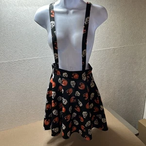 Hot Topic Falda Mujer S Halloween John Carpinteros Bolsillos Tirantes Mini~ LEER - Imagen 1 de 21