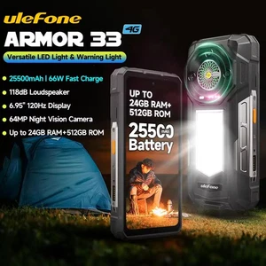 Ulefone Armor 33 Rugged Phone Android 15 24GB+512GB 25500mAh 64MP Night Camera - Picture 1 of 12