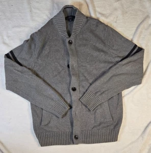 Banana Republic- Gray Button Down Collegiate Baseball Cardigan Size Medium - Picture 1 of 3