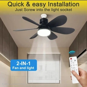 40W Modern Led Ceiling Fan with Light Dimmable E27 Bedroom Living Room Fan Lamp - Picture 1 of 6