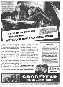 Pneumatici Goodyear 1937: prendo la mia punta dall'omicidio funziona pubblicità stampa d'epoca - Foto 1 di 1