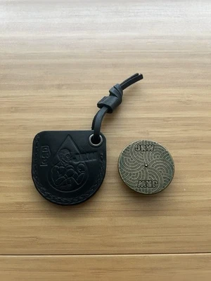 JRW Gear x Urban EDC Judge - Chaos Seigaiha Brass w/ GSD Black Leather Slip - Image 1 of 4