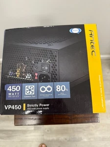 Nowy Antec VP450 450 W ATX 12v v2.3 Zasilacz 120mm Wentylator Nowy - Zdjęcie 1 z 2