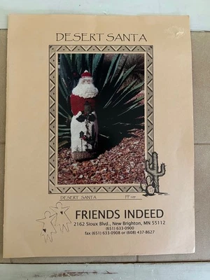 Friends Indeed Standing Desert Santa Needlework Pattern Booklet - Image 1 of 3