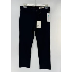 Pantalones Cosmic Blue Love para mujer elásticos tiro medio botón único talla 27 negros nuevos con etiquetas - Imagen 1 de 4