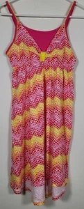 NEW Star Ride Yellow Pink, Red Cotton Knit Sequin Sun Dress Kids 14/16 - Picture 1 of 9