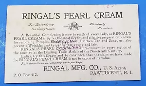 Trade Card Pawtucket R.I. Pearl Cream R.H White Co. Agenti Boston - Foto 1 di 4