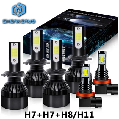 For Mercedes-Benz E350 B200 2008 2009 2010 2011 LED Headlight + Fog 6X Bulbs Kit - Image 1 of 4