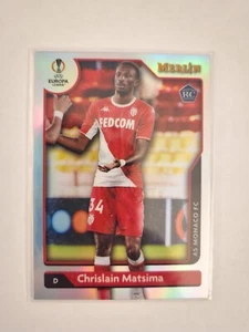 2021-22 Topps Merlin Chrislain Matsima #134 REFRACTOR RC UEFA AS Monaco FC - Picture 1 of 3