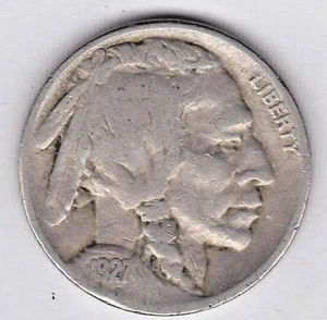 1927 Buffalo Nickel in FINE condition ~ PLEASE SEE THE SCAN stk y1 - Imagen 1 de 5