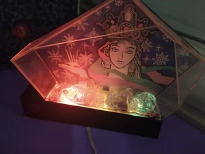 Soviet Vintage Lamp Souvenir Crystal "Snow Queen"USSR - Picture 1 of 22