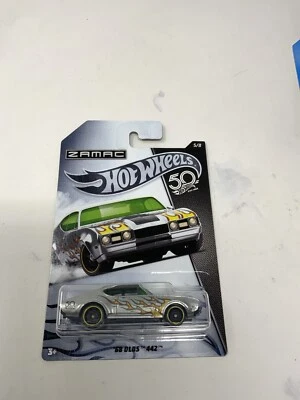 2018 Hot Wheels 50th Anniversary ZAMAC ‘68 Olds 442 5/8 - Image 1 of 4