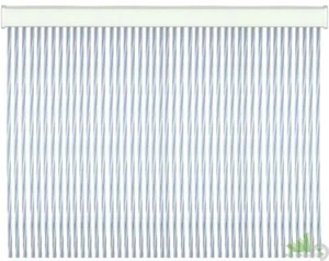 TENDA FILI INGRESSO PORTA PORTONE PVC TWIST BIANCA CM.125X240 MOSCHIERA TENDINA - Foto 1 di 1