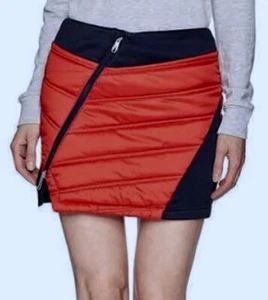 SPYDER Vintage Red Navy Blue Striped ThermaWeb Insulate Mini Skirt NWT Womens XS - Picture 1 of 6