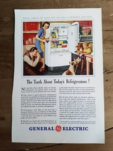 1941 General Electric Refrigerator man take picture boy high chair teddy bear ad - Imagen 1 de 1