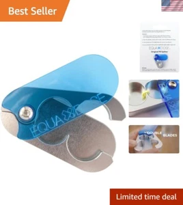 Ultimate Pill Splitter & Organizer: Dual-Blade Precision in Sapphire Blue - Picture 1 of 10