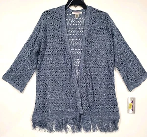 Allison Daley Petite Women's Knit Cardigan Size PS Gray New w/Tags - Picture 1 of 20