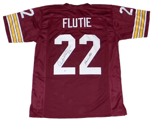 DOUG FLUTIE AUTOGRAPHED BOSTON COLLEGE EAGLES #22 JERSEY BECKETT W/ HEISMAN 84 - Picture 1 of 1