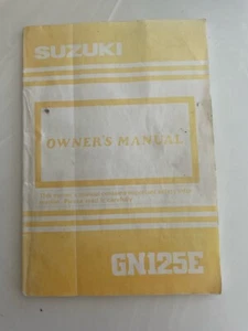 FACTORY OEM SUZUKI GN125E S OWNERS MANUAL 68 PAGES, June 1991 ....FREE SHIPPING - Picture 1 of 4