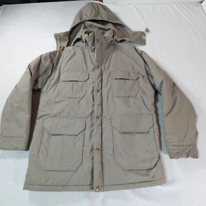 Vintage Woolrich Parka Jacket Mens Large Gray Work Wear Barn Chore Outdoor Hike - Picture 1 of 16