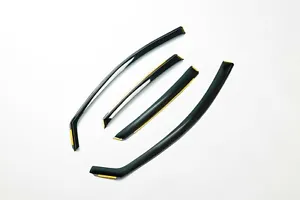 FRONT AND REAR 4PCS WIND RAIN DEFLECTORS SHIELD FOR AUDI A6 4 DOOR SALOON IE03 - Picture 1 of 11