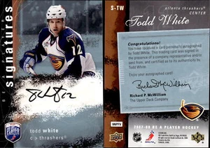 2007-08 Be A Player Signatures #STW Todd White Auto - NM-MT - Picture 1 of 1