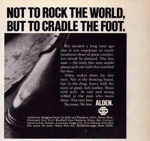 1973 Alden Shoes Print Ad Leather shoe Free Men The Very Best No More No Less - Bild 1 von 1