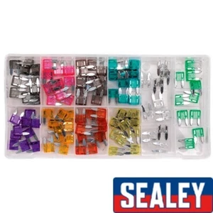 GENUINE SEALEY BCF100 100pc Automotive MINI Blade Fuse Assortment - Picture 1 of 4