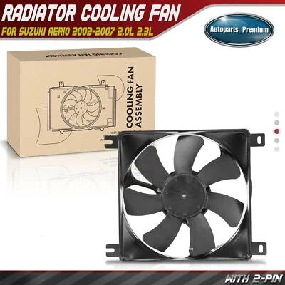 Conjunto de ventilador de refrigeración condensador con cubierta para Suzuki Aerio 2002-2007 2,0 L 2,3 L Foto 1 de 4