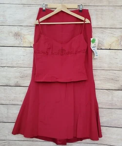Vivian Dessy Diamant Rock Top bestickt lang Braut Abendkleid formell neu mit Etikett - Bild 1 von 8