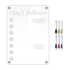 Magnetic Weekly Planner for Fridge Weekly Acrylic Dry Erase Board with 6 Markers - Picture 1 of 12