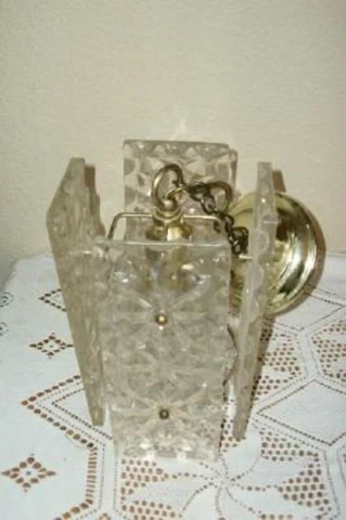 MID CENTURY STARBURST LUCITE PENDANT LIGHT HANGING 1960s RETRO VINTAGE Cover