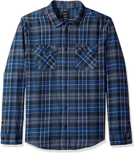 RVCA Boy's WATT L/S Button Up Flannel Shirt - SUU - Medium - NWT - Picture 1 of 1