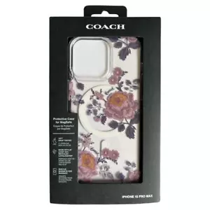 COACH iPhone 15 PRO MAX Case, Compatible with MagSafe, Moody Floral - Photo 1 sur 11