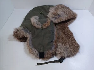 Lake of The Isles Trapper Hat Aviator Cap Genuine Rabbit Size M Pre Owned - Picture 1 of 12