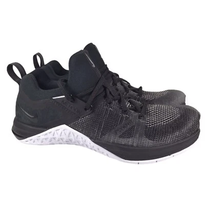 Nike Metcon Flyknit 3 Zapato de Entrenamiento Cruzado Negro Blanco AQ8022-001 Hombres Talla 8 Foto 1 de 4