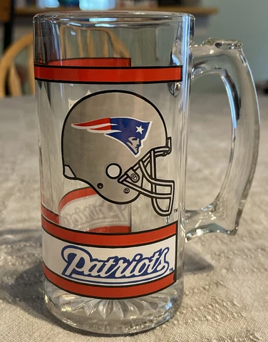 New England Partiots Football NFL Beer Stein Mug Cup Cover