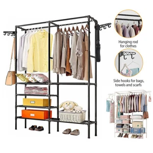 Freistehendes Garderobenregal mit Kleiderstange Regalsystem für Ankleidezimmer - Bild 1 von 8