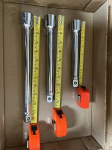 3PCS 3/4" Drive Chrome Extension Bar (8”,10”,12”) For 3/4” Ratchet - Picture 1 of 9